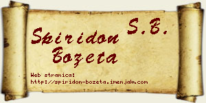 Spiridon Bozeta vizit kartica